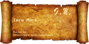 Imre Márk névjegykártya