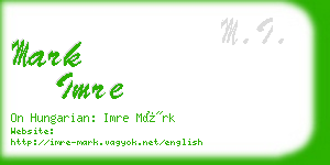 mark imre business card